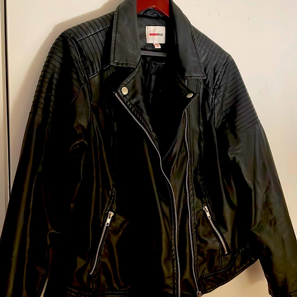 Moto Pleather Coat